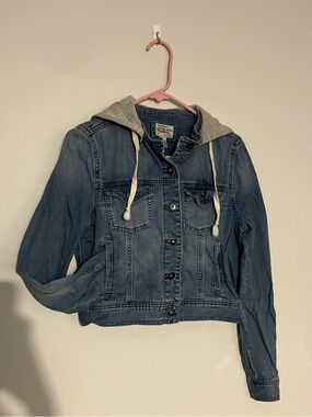 Forever 21 Premium Denim Jacked with Removable Hood